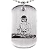 Bruce Lee Family Company DJ Dragon Stainless Steel Dog Tag Necklace with 24