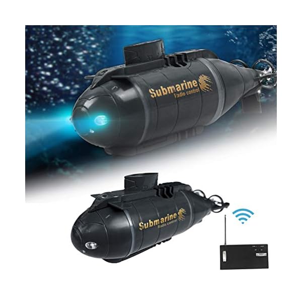 PIGMAMA 5 '' Mini RC U-Boot Glühend, Radio Fernbedienung Boot Schiff, Elektronisches U-Boot Boot Wasserspielzeug… – Bild 6