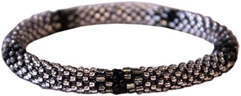 Aid through Trade Beaded Roll-on Bracelet (Black)