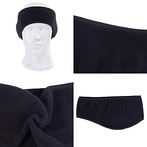 Enthur Ear Warmer Headband, Fleece Winter Headband Sports Headband for Daily Wear, Outdoor Use, Sports, Running, Skiing 3 Pieces