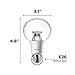 Philips LED Dimmable G25 Soft White Light Bulb with Warm Glow Effect Lumen, 2700-2200-Kelvin,E26 Base