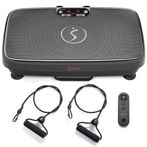 Sunny Health & Fitness Fitboard Vibration Platform Exercise Machine with Multiple Speed Settings and Vibration Modes for Multipurpose Workouts