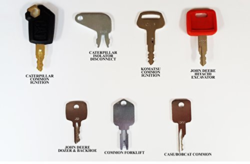Keyman 7 Keys Heavy Equipment Key Set/Construction Ignition Keys Set