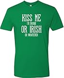 Panoware Men's ST Patricks Day T-Shirt | Kiss Me I'm Drunk or Irish or Whatever, Kelly, XX-Large