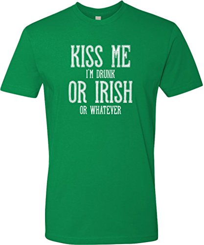 Panoware Men's St Patricks Day T-Shirt | Kiss Me I'm Drunk Or Irish Or Whatever, Kelly, XX-Large