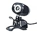 Kobwa(TM) Rotatable 5.0 Mega Pixel Widescreen Video Call and Recording HD USB Webcam Camera for PC Laptop with Microphone,Black with Kobwa's Keyring