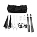 Kshioe 450W Photography Dual Photo Umbrella Lighting Video Continuous Light Kit-Black/Silver &White Umbrella Reflector+ Photo Light Bulb+ Tall Studio Umbrella Flash Strobe Light Stand