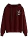 SweatyRocks Sweatshirt Women Pullover Fleece Gestures Print Hoodie Top Shirt