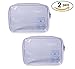 Vumos TSA Approved Toiletry Bag - Clear Travel Bag for Men and Women to Carry on your Makeup and Toiletries (2 Pack)