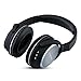 Naztech XJ-500 Wireless BT Headphones w/Padded Ear Cushion Hi-definition Audio up to 20 Hrs Play for Travel, TV, Workouts, Online Class + More [Black]