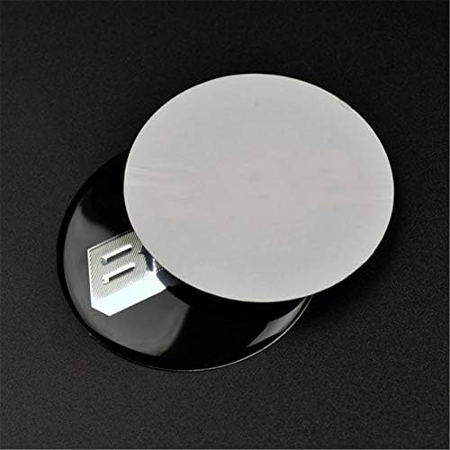GANGJIANLAN 4pcs 65mm Curved Auto Wheel Center Cap Stickers Car Styling Embelms for BBS (Black)