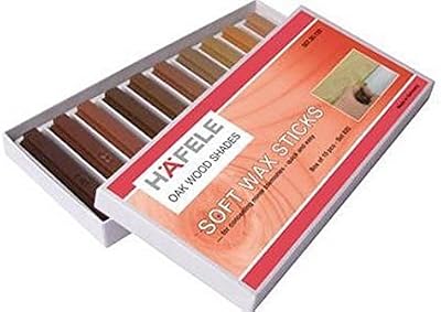 Hafele New Soft Wax Stick Assortment Wood Filler Sticks 10 Oak Shades