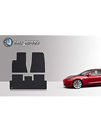 ToughPRO Tesla   Juego de 3 alfombrillas para suelo, todas las condiciones meteorológicas, resistente, goma negra  2017 2018