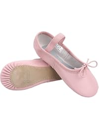 STELLE Premium Leather Ballet Slipper/Ballet Shoes(Toddler/Little Kid/Big Kid) (1MB, Pink)