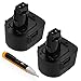 Powerextra Upgraded 12 Volt 3000mAh Replacement Battery for Black & Decker PS130 Firestorm 12-Volt Pod Style Battery 2 Pack