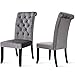 Harper Bright Design Tufted Armless Upholstered Accent Chair Set of 2 (Grey), Gray