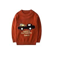 Fancyww Baby Toddler Girl Boy Sweater Cute Cotton Pullover Sweatshirt(Caramel-1-3T 110cm)