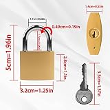 Lamondre 4 Padlocks 32mm Small Keyed Alike for Gym Locker Travel Bags Cabinets view 2