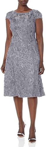alex evenings women's tea length dress with rosette detail Amazon.com: Alex Evenings Women's Tea Length Cap Sleeve Rosette Dress  (Petite and Regular), New Champagne, 6 : Clothing, Shoes & Jewelry