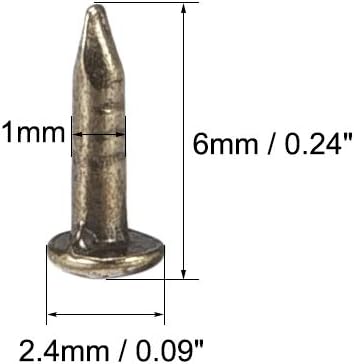 sourcing map Small Tiny Nails 1.2x6mm(DXL) for Wooden DIY Decorative Pictures Boxes Household Accessories Bronze Tone 500pcs - Image 3