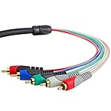 Mediabridge Component Video Cables with Audio (15 Feet) - Gold Plated RCA to RCA - Supports 1080i