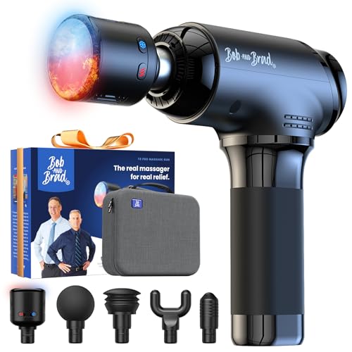BOB AND BRAD Massage Gun with Heat Cold Thrapy, T2 Pro Massage Gun Deep Tissue Upgraded 4000mAh Battery, Percussion Muscle Massager for Athletes Recovery Pain Relief, Gifts for Men Women