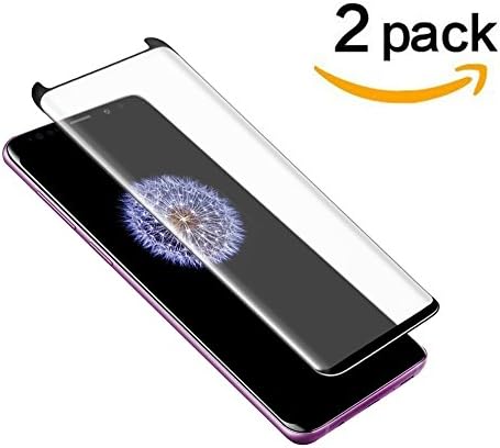 [2Pack] for Samsung Galaxy S9 Screen Protector,DuoDeYuan HD - Clear,Case Friendly,Anti-Fingerprint,3D Curved Full Cover Protective Film Premium Tempered Glass Screen Protector for Samsung Galaxy S9