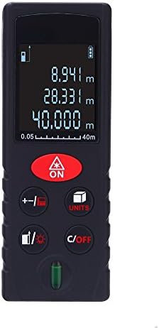 Upslon Laser Distance Meter, 131 Feet/40 Meter Handheld Digital Laser Distance Measure Rangefinder with Bubble Level