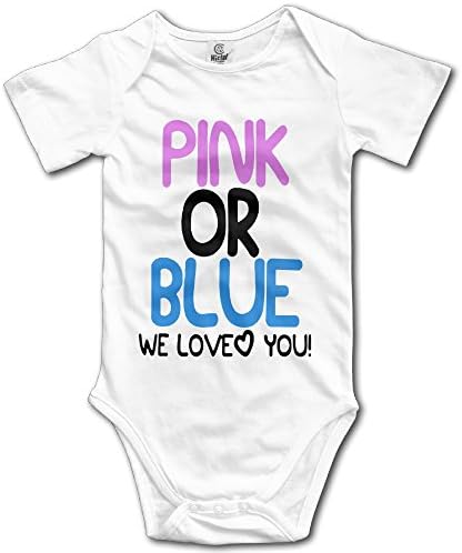 Pink Or Blue Baby Gender Reveal Infant Baby Playsuit Outfits Bodysuit In 4 Sizes