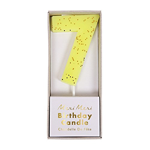 Meri Meri Yellow Number 7 Candle - //coolthings.us