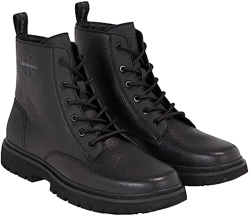 Calvin Klein Classic Cupsole Laceup Low Lth, Black, 6.5