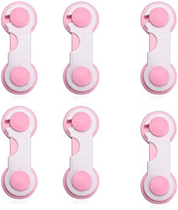 IndiPlay Child Locks, Sliding Door Locks for Baby Safety, Childproof Lock for Sliding Closet Cupboard Bathroom Kitchen Doors Windows, No Drilling or Tools