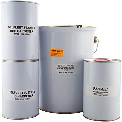 Delfleet 2K Acrylic Commercial Volvo Spanish Red F3113 PPG 5 litre & 2 x 1 litre F3279 Fast Hardener & 1 litre F3304 UHS Fast Thinner