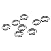 VALYRIA 50pcs Stainless Steel Silver Large Hole Spacer Beads Jewel DIY Finding (7mmx2mm)