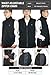 ARRIS Heated Jacket for Men, Electric Heating Warm Coat with 7.4V Rechargeable Battery/8 Heating Areas/Phone Charging Function for Winter Use Black…