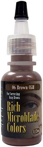 Rich Microblade Cosmetic Permanent Brow Makeup Brown CGB 1/2oz 0.5oz Tattoo Ink Color Skin Pigment Bottle