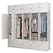 KOUSI Dresser Small Closet Wardrobe Drawer Storage for Clothes Small Wardrobe Storage for Small Spaces Clothes Storage Dresser, Capacious Customizable, White, (White, 25 Cubes -A)