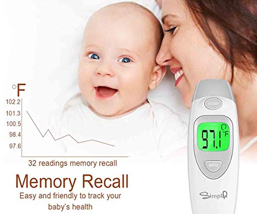 Simplife Baby Forehead and Ear Thermometer for Fever, Infrared Medical Temporal Basal Body Thermometer with Instant Accurate Readings, Suitable for Kids, Toddlers, Infants, Adults ... - Thumbnail 6
