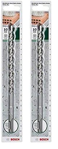 Bosch Accessories 2609255519 Foret SDS-Plus S2 pour Marteau perforateur 210 mm Diamètre 10 mm (Lot de 2)