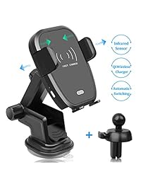 Touch Sensitive   Cargador de coche para iPhone, Samsung, Nexus, Moto, OnePlus, HTC, Sony, Nokia y Android, certificado Qi