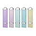 KOOTION 5 X 2GB Enamel USB 2.0 Flash Drive Thumb Drives Memory Stick - 5 Colors (Blue, Green, Pink, Purple, Yellow,)