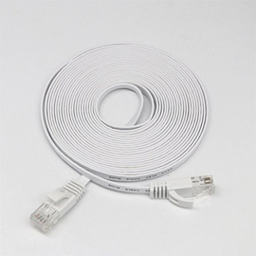 image for 1M/2M/3M/5M/10M/15M/20M RJ45 CAT6 Ethernet Network LAN Cable Flat UTP 