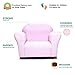 Roundy Gingham Chair for Kids Upholstered Toddler Armchair for Ages 2–5, Sturdy Wooden Frame, Soft Durable Cotton Fabric, Lightweight, Fully Assembled, Ideal for Playrooms, Nurseries & Bedrooms.