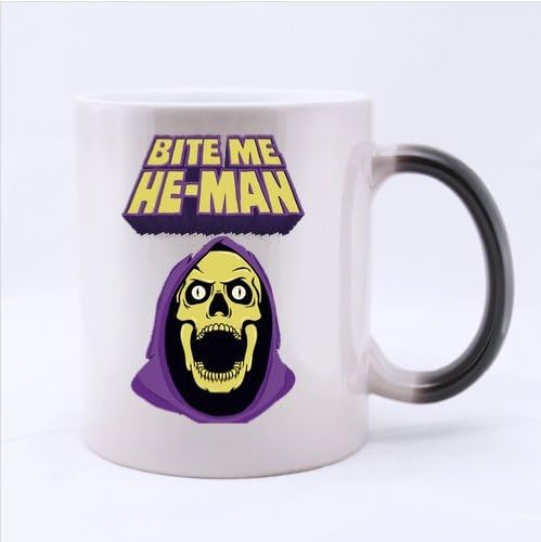 Fancy Skull Design "Bite Me,He-Man" Mug - Bite Me Custom Morphing Mug