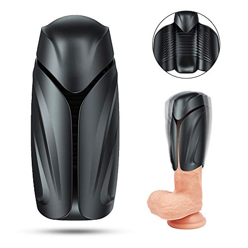 Penis Training Tool Male Masturbator – Adorime Sexual Endurance Prolonging Toy 10 Modes Waterproof Masturbation Penis Head Glans Trainer Massager Sex Toys for Improving Men’s Erection & Durability