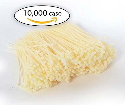 Case of Zip Ties. Case of 10,000 Cable Ties. White 8" L, Industrial Grade Self-Locking Nylon Ties. 50 lb.