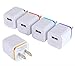 Maeline One Port 1A USB AC Power Adapter – Pack of 5 - Assorted Colors