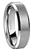 6mm 8mm 10mm Black Tungsten Wedding Band Ring Men Women Matte Finish Beveled Edges Comfort Fit Size 5 To 17