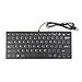 GMYLE Compact Wired USB Mini Keyboard for PC (Charcoal Black)