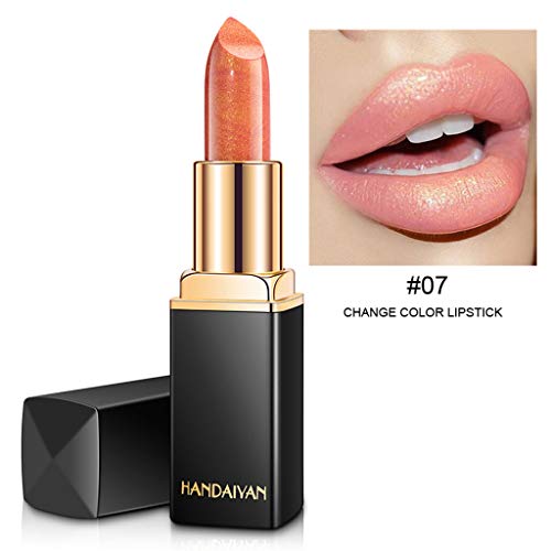 Wotryit 6 Colors Metallic Glitter Lipstick Waterproof Long Lasting Hydrating Satin Lipstick Set,Mother's Day Valentine's Day Gifts - Thumbnail 6